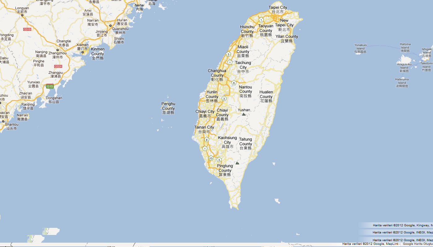 carte du taiwan